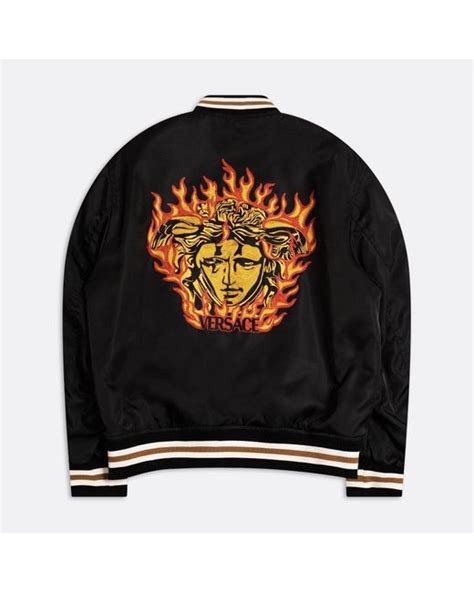 versace tribal medusa bomber jacket|Medusa Flame Nylon Bomber Jacket .